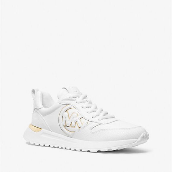 Michael Kors Women's Dev MK Logo Embossed Trainer Sneakers 9 - Picture 1 of 3